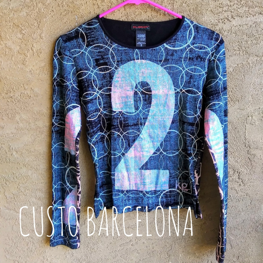 Custo Barcelona Designer Thermal Graphic Tee S